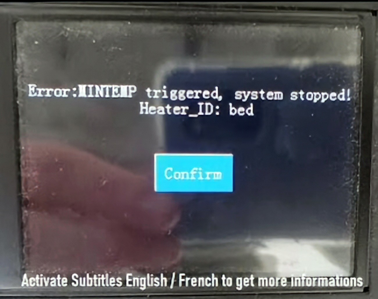 Artillery Sidewinder X1 Mintemp Bed Error Dans Bits Bytes and Ramblings